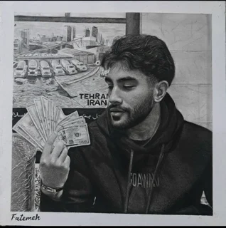 سفارش طراحی چهره سیاه قلم با کیفیت بالا